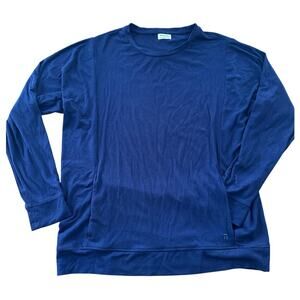 Tommy John Thermal Pullover Long Sleeve Navy Comfort Ribbed Loungewear XL $88.00